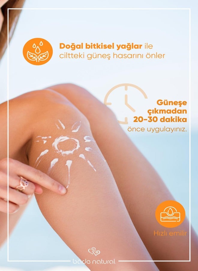 Bade Natural Mineral Sunscreen Milk SPF 50 – Broad Spectrum UVA/UVB Protection for Face & Body with Zinc Oxide, Calendula Oil & Vitamin B5 – 3.38 fl oz - Image 5